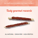 Antos Rawhide White Roll met Duck <br>20 cm 2 st