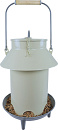Voersilo Deluxe met kap creme/grijs