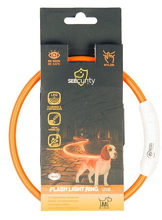 Lichthalsband nylon oranje