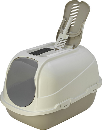 Moderna kattenbak Mega Comfy grijs/wit