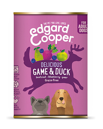 Edgard & Cooper hondenvoer Adult wild en eend 400 gr