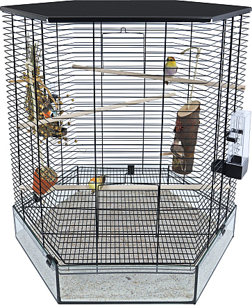 Inter-Zoo vogelkooi Vision Hexo XL zwart