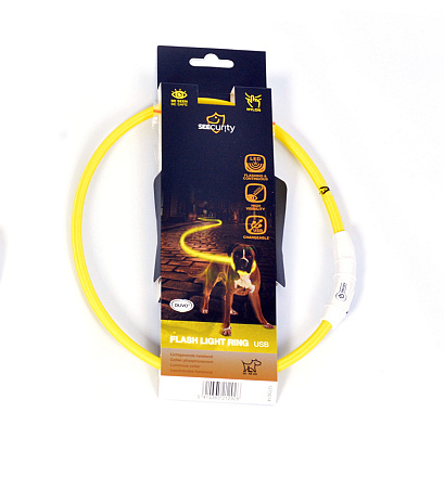 Lichthalsband nylon geel
