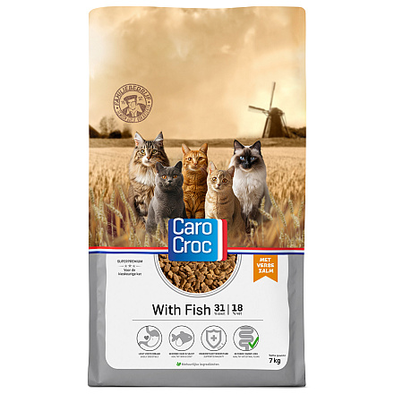 CaroCroc Kattenvoer with Fish 7 kg
