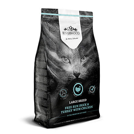 Riverwood kattenvoer Large Breed Duck & Turkey 2 kg