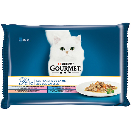 Gourmet kattenvoer Perle Zee Delicatesse<br> 4 x 85 gr