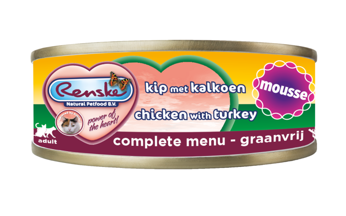 Renske kattenvoer Vers Vlees maaltijd Kip met Kalkoen 70 gr