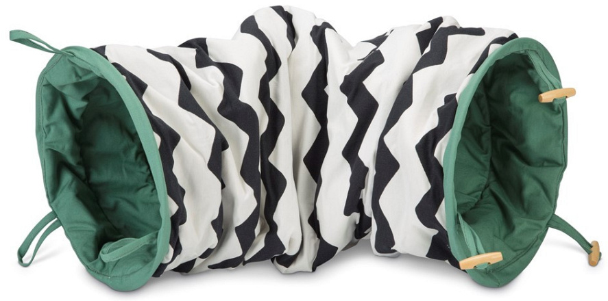 Beeztees speeltunnel Bengy zwart/wit/groen