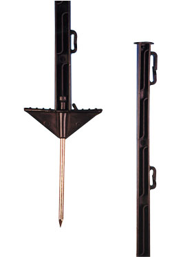 Pulsara - Kunststof paal 1.05m, zwart , per 10 stuks