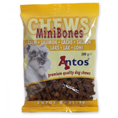 Antos - Chew mini bones Zalm , 200 gram