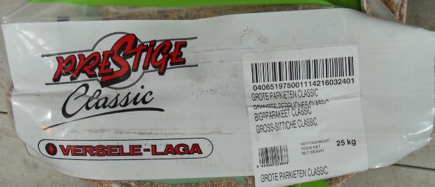 Versele-Laga - Grote Parkietenzaad, doorzichtige zak , 20 KG