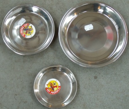 Metalen voer/baderschaal , per stuk