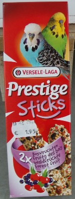 Prestige sticks - Parkiet , Bosvruchten , per 2 verpakt