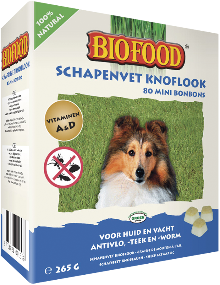 Biofood Schapenvet bonbons Knoflook Mini