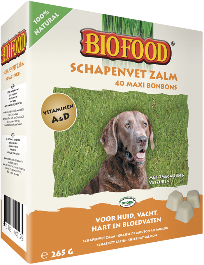 Biofood Schapenvet Bonbos Zalm Maxi